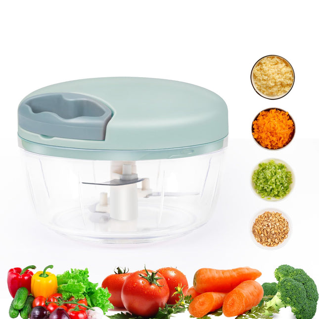 Garlic Chopper, Pull-String Vegetable Onion Mincer
