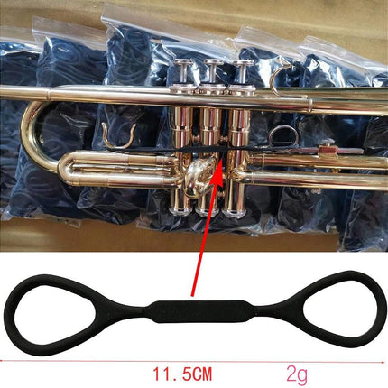 Universal Fit 5pcs Black Silicone Trumpet Valve Slide Stopper Ring Compatible with Most Brands Including Yamaha Bach Conn King Models