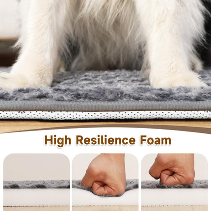 Dog Bed for Crate Pad, High Resilience Foam Crate Mat Bed, 35x22, Dark Grey