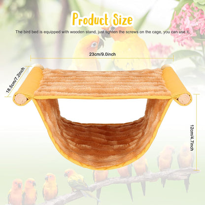 Winter Warm Hanging Bird Nest Bed Snuggle Hut - Medium Yellow - photo 2