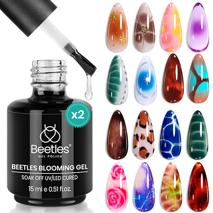 Gel blooming 15 ml esmalte en gel UV transparente para nail art de uñas tortuga