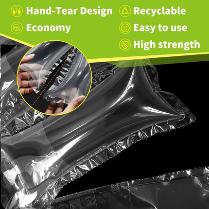150 Count Packing Air Pillows for Shipping with Pump Inflatable Shipping Supplies Box Filler Alternative to Packing Peanuts for Size 4.72" x 9.84"