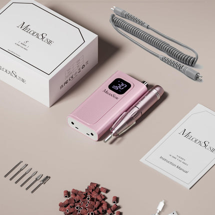 Taladro de uñas inalámbrico con clip de 30,000 RPM para principiantes