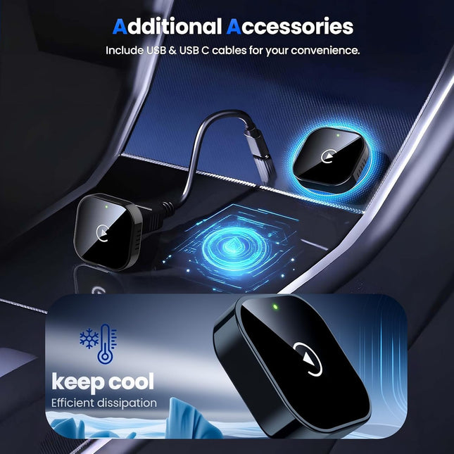 2026 Upgraded Wireless CarPlay Adapter - Fast Auto-Connect