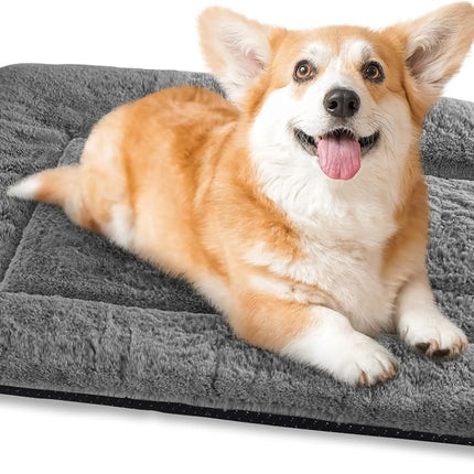 Dog Crate Pad, Washable Cozy Dog Bed Mat for Medium Dogs 36"x23", Gray