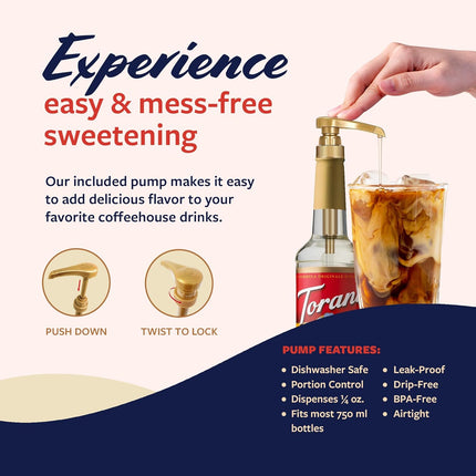 Coffee Syrup, Vanilla Flavored Syrup for Drinks, Pump Included, 25.4 Fl Oz