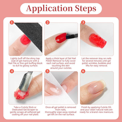 15ML Gel Nail Polish Remover No Need Soaking or Wrapping Gel Remover for Nails 3-5 Minutes Easy And Quick