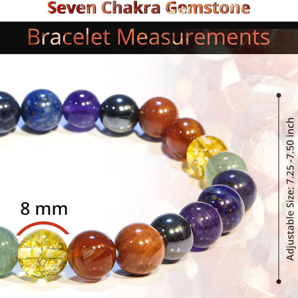 ANAYA AGATE Healing Crystal Bracelet for Women and Men – 8mm Round Beaded Bracelet for Men and Women – Unisex Stretchy Gemstone Bracelet for Healing and Protection