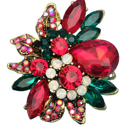 Luxury Froral Cocktail Statement Rings Stretch Adjustable Ring