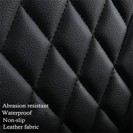 Luxury 5 Seats Car Seat Covers for Kia Forte 2018 Vehicles Front&Rear Seat Protector Waterproof Leather Seat Cushion Brown