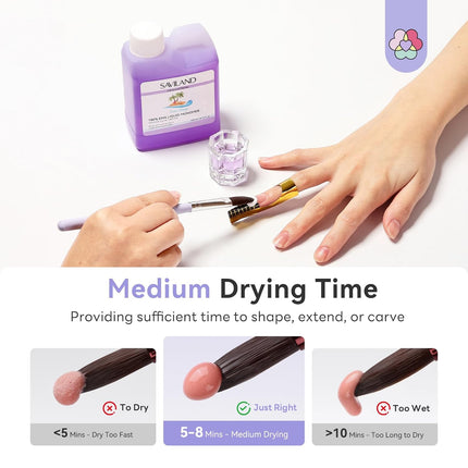 Pure EMA Monomer Acrylic Nail Liquid: Ocean Breeze Acrylic Liquid Scented Monomer Non-Yellowing Nail Monomer Liquid for Acrylic Powder Nail Extension Carving Manicure DIY 240 ml