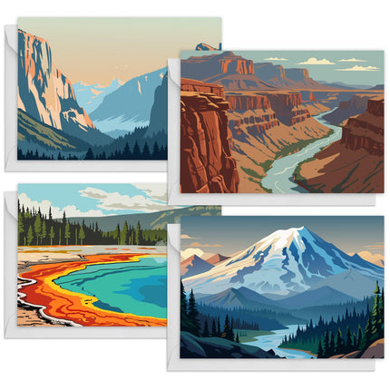 48 Pack Blank Cards National Parks Blank Greeting Cards and Envelopes