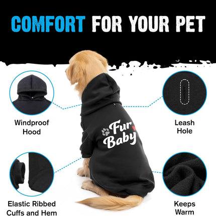 Matching Hoodies for Dogs and Humans - Fur Mama Fur Baby Dog or Cat - Soft Dog Sweatshirt Set - Premium Hoodie is a Great Gift for Christmas, Thanksgiving, Hanukkah, New Years