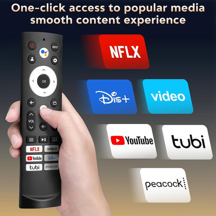 Voice Remote Control Replacement for Hisense Smart Google TV，Compatible with Hisense QLED UHD Mini-LED ULED Google TVs