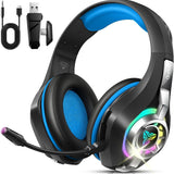 Wireless Gaming Headset for PS5, PS4 and Switch with RGB, Mic and 45H Battery