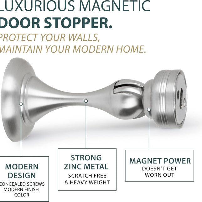Magnetic Door Stopper, Scratch Free Magnetic Door Catch for