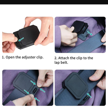 4 Pack Seat Belt Comfort Pad Clips, Adult Neck Relief & Shoulder Protector for Seat Belt Webbing, Anti-Slip Snap Design, Universal Fit for Sedan, SUV, MPV, Truck, RV