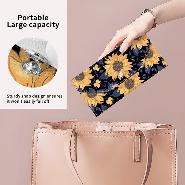 PU Leather Cash Envelopes Wallet, Reusable Money Savin Wallet