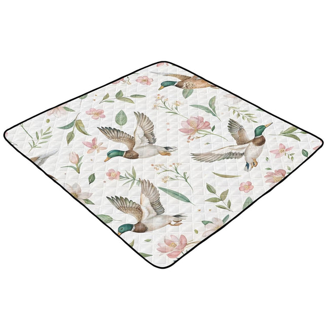 Mallard Ducks Baby Play Mat for Floor 50" X 50" Foldable Waterproof