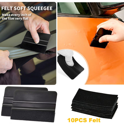 Vinyl Wrap Tool Window Tinting Kit with Heat Gun 16FT Cord,Sponge Roller,Magnet Holder,Vinyl Tucking Tool,Tint Squeegee, Film Cutter for Car Wrapping, Graphics and Decal Installation