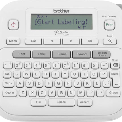 Brother P-Touch PTD220 Home/Office Everyday Label Maker | Prints TZe Label Tapes up to ~1/2 inch White