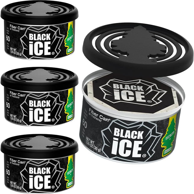Car Air Freshener | Fiber Can Provides Long Lasting Scent for Auto or Home | Recycled Fiber | Black Ice, 4 Air