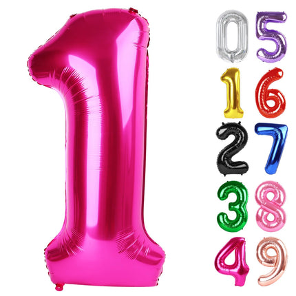 Gold 1 Balloon - Number Balloon 40 Inch, 1st Gold Birthday Decorations