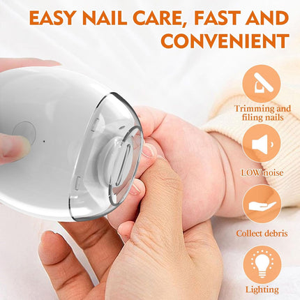 2026 New Automatic Electric Nail Clippers for Seniors 、Adult，3-in-1 Electric Nail Trimmer with Light and Nail Scraps Storage，Electric Toenail Clippers for Seniors