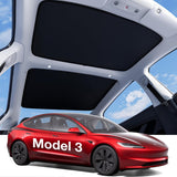 Sunshade de techo para Tesla Model 3 2026 [no se pandea, recubrimiento de nanocristales de hielo] parasol de techo de vidrio reflectante de calor, accesorios para Tesla Model 3 2020~2026, interior negro Tesla