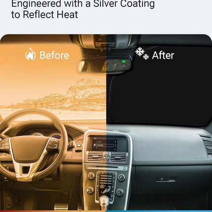 Proadsy 2026 Upgrade Front Windshield Sun Shade Foldable Sunshade Protector Sun Visor Custom Fit 2010-2017 Volvo XC60 SUV Accessories