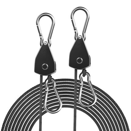 4-Pack 1/8" Rope Hanger, Ratchet Tie Down Strap