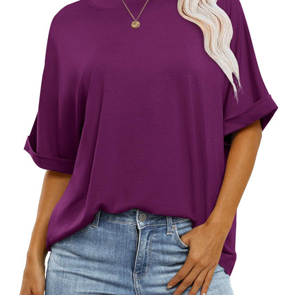 Womens Tops Summer Short Sleeve Oversized T Shirts 2026