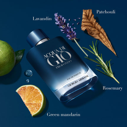 Armani Beauty – Acqua di Gio Travel Gift Set for Men – 2-Piece Mini Cologne Set – Eau de Toilette & Profondo Eau de Parfum – Fresh Aquatic Woody Scent – Marine Citrus Notes – 0.5 fl oz Each