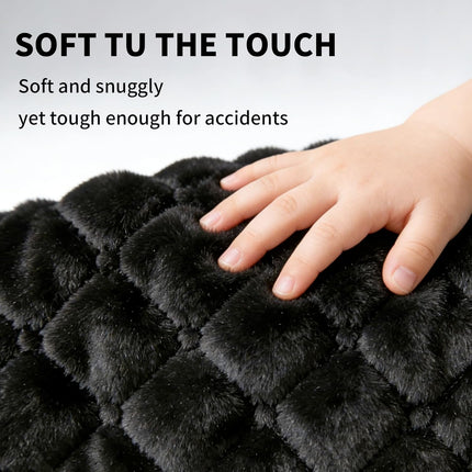 Wonderkin 2-Pack Potty Training Car Seat Protector, Waterproof Car Seat Liner, Non-Slip Leak-Proof Piddle Pads,Washable Cover Fits Car Seats Strollers Bouncers, Ages 6 Months to 4 Years (Black)