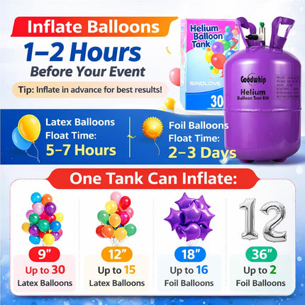 7L Helium Tank for Balloons at Home