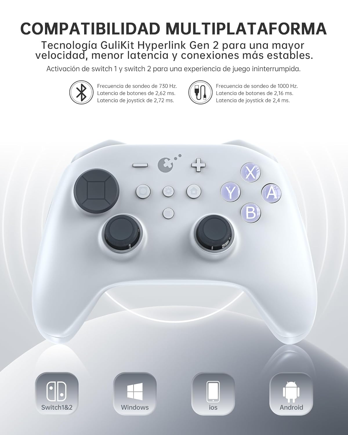 Wireless Controller for PC, Android, iOS, Switch 1/2, 720° Adjustable TMR Joystick, with 950mAh - photo 2