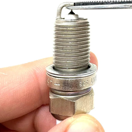 Spark Plug Gapper: Coin-Style Spark Plug Gap Tool, 0.020"–0.100" Measurement Range, Plated Steel, Quick-Check Reference Tool