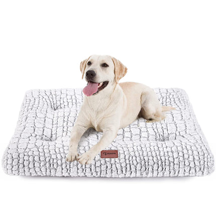 Cama para perro pequeño para jaula, colchoneta blanca 24"x18"