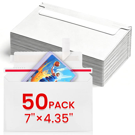 300 Pack Rigid Mailers, 7"x4.35" Premium Trading Card Shipping Envelopes