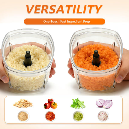 Electric Garlic Mincer & Onion Chopper, 3-Cup Mini Food Processor
