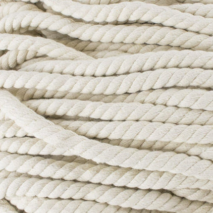 Super Soft 3 Strand Twisted Cotton Rope (Natural, 1/2 Inch x 10 Feet)