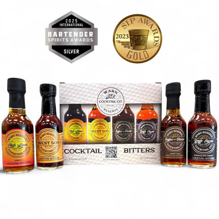 Warn Reserve Bitters Sample & Gift Set – 4 Flavors (1.7 fl oz), Select Variety Pack for Cocktails