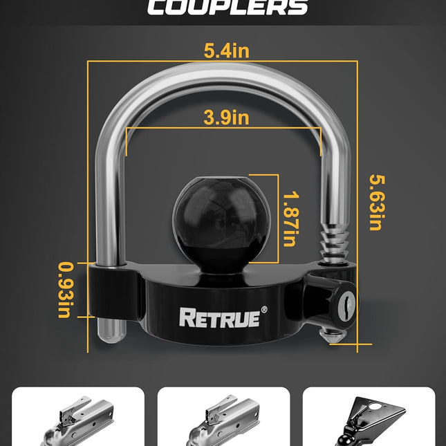 Universal Coupler Lock Trailer Locks Ball Hitch Trailer Hitch Lock