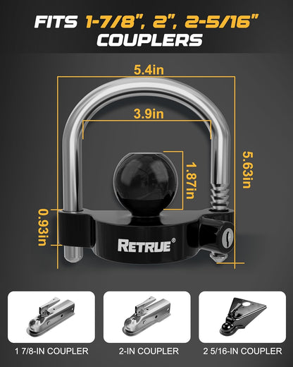 Universal Coupler Lock Trailer Locks Ball Hitch Trailer Hitch Lock - photo 2