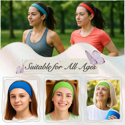 25 Pack Headbands for Women Colorful Non Slip Stretchy Elastic Head Bands