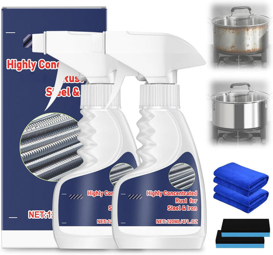 Rust Remover,Highly Concentrated Steel Rust Remover, Rust Remover Heavy Duty for Metal,Multipurpose Rust Remover Spray