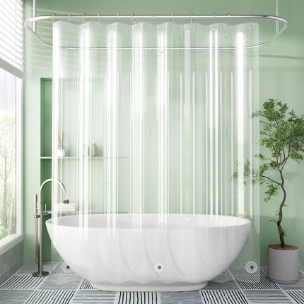 Shower Curtain Liner, 72x72 Clear Shower Curtain Liner, Waterproof Plastic Shower Liner, Lightweight PEVA Shower Curtain for Bathroom with 3 Magnets and 12 Rustproof Metal Grommets