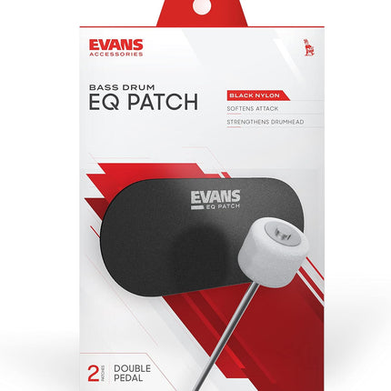 Evans EQ Double Pedal Patch, Black Nylon,EQPB2