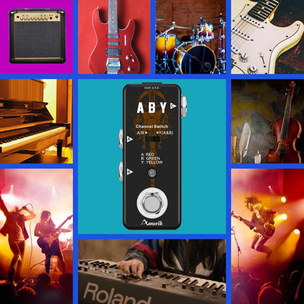 Switch Box Pedals Functional ABY BOX Switch Guitar Pedal Selector Audio Channel Pedal for Guitar Mini Size True Bypass