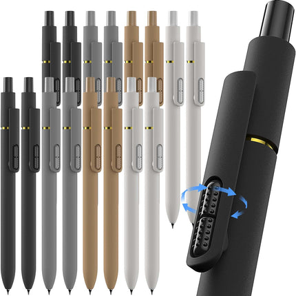 8 Pcs Gel Pens, Quick-Dry Long Lasting Black Ink-0.7mm Fine Point
